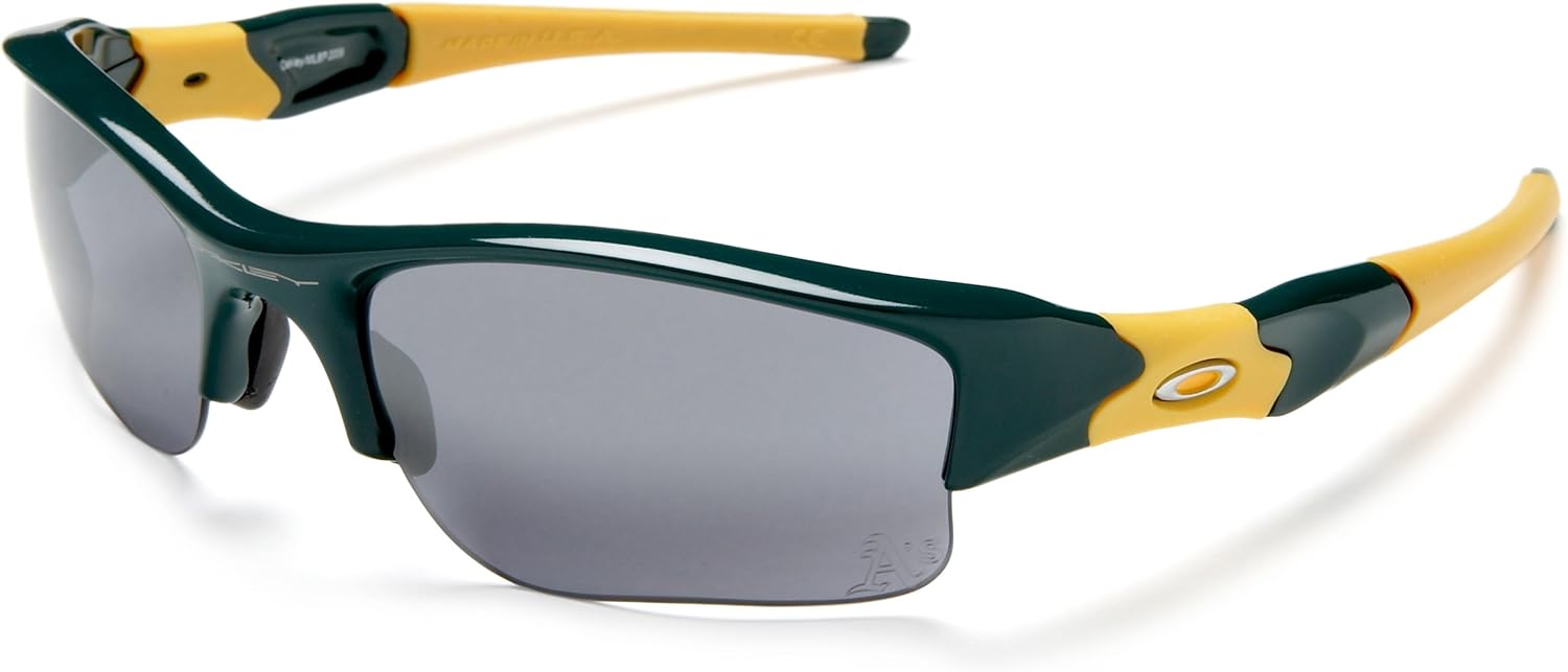 Oakley Men's Flak Jacket Oakland Athletics Sunglasses Clothing