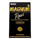 TROJAN Magnum Raw Large Size Thin Condoms. Magnum