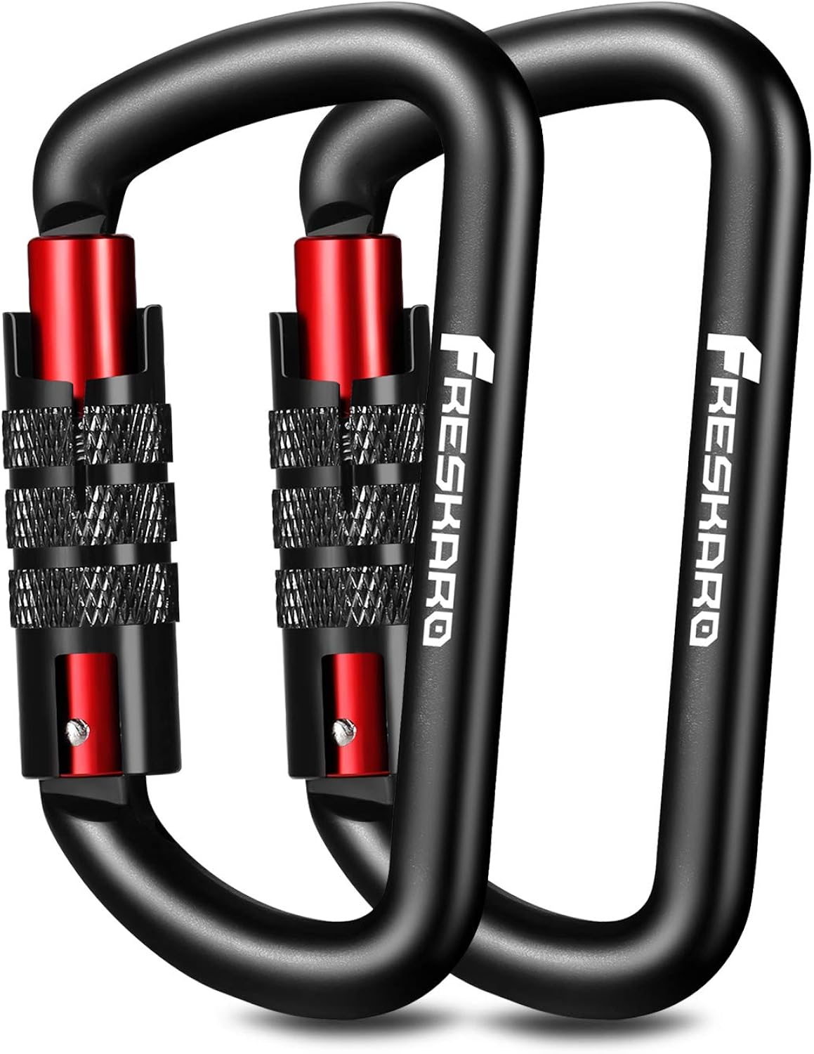 FresKaro 3inch Twist Locking Carabiner Clips, 12KN-2698lbs, 7075 Aluminum: Clothing