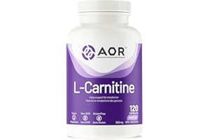 AOR - L-Carnitine 500mg, 120 Capsules 30-Day Supply - L-Carnitine Tartrate, Supports Energy Metabolism, Muscle Recovery & Ath