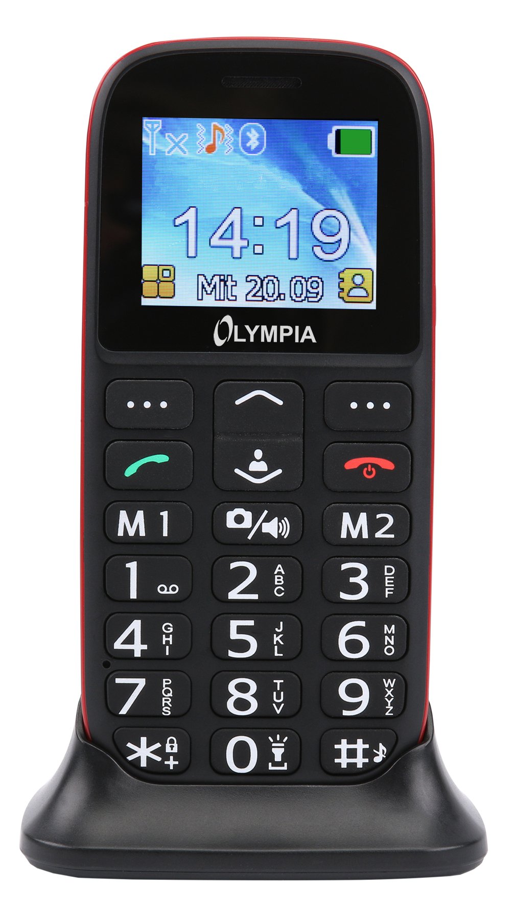 Olympia Bella 2214 - Handy für Senioren ohne Vertrag Seniorenhandy große Tasten einfaches Smartphone für Senioren Rentner mit Kamera 1.7