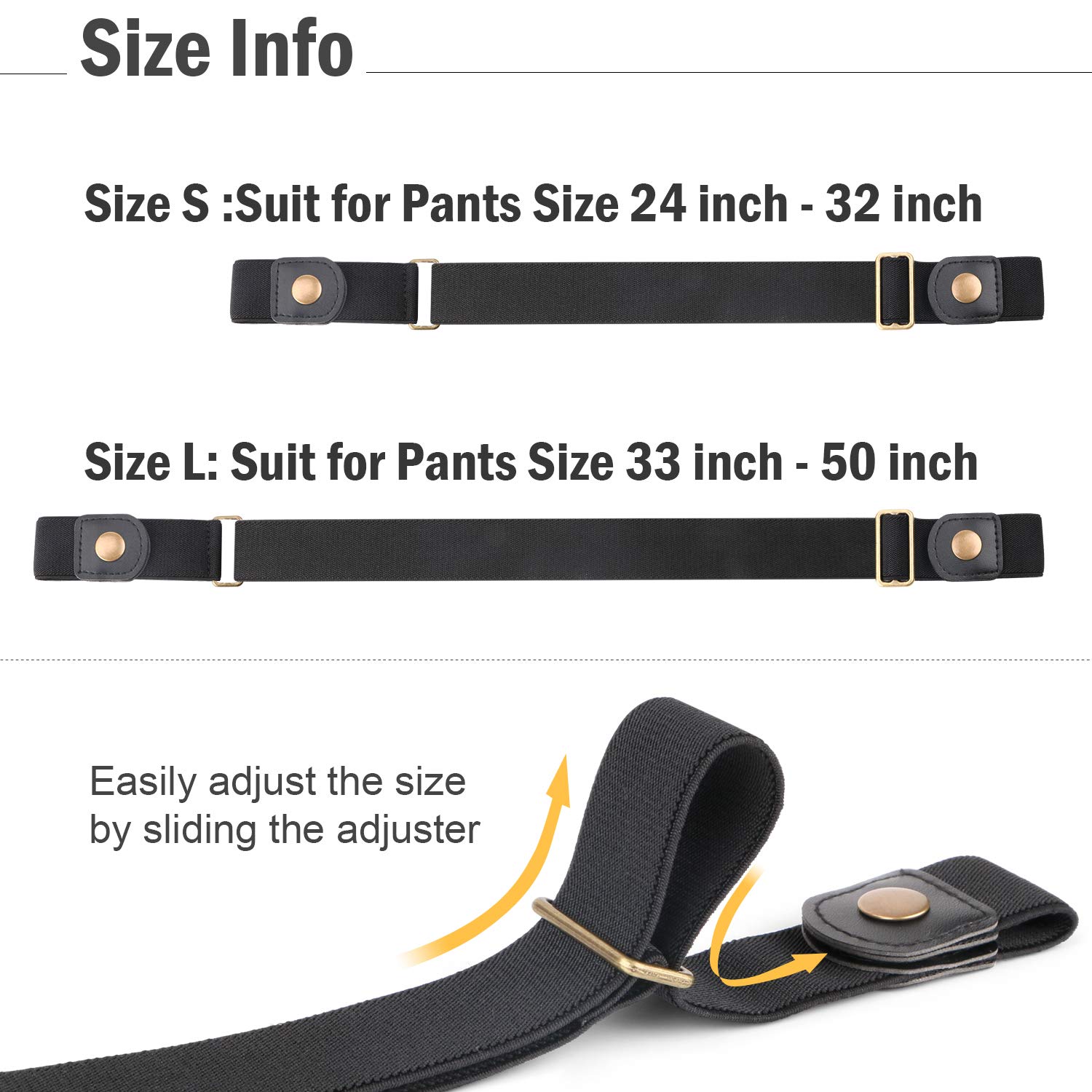 JasGood Gürtel ohne Schnalle Gürtel Elastischer Gürtel Unsichtbare Gürtel Dehnbarer Gürtel für Damen & Herren Justierbar Stretchgürtel mit Leichter Stil Gürtel Stilvoll Gürtel Neutral Für Jeans Hosen