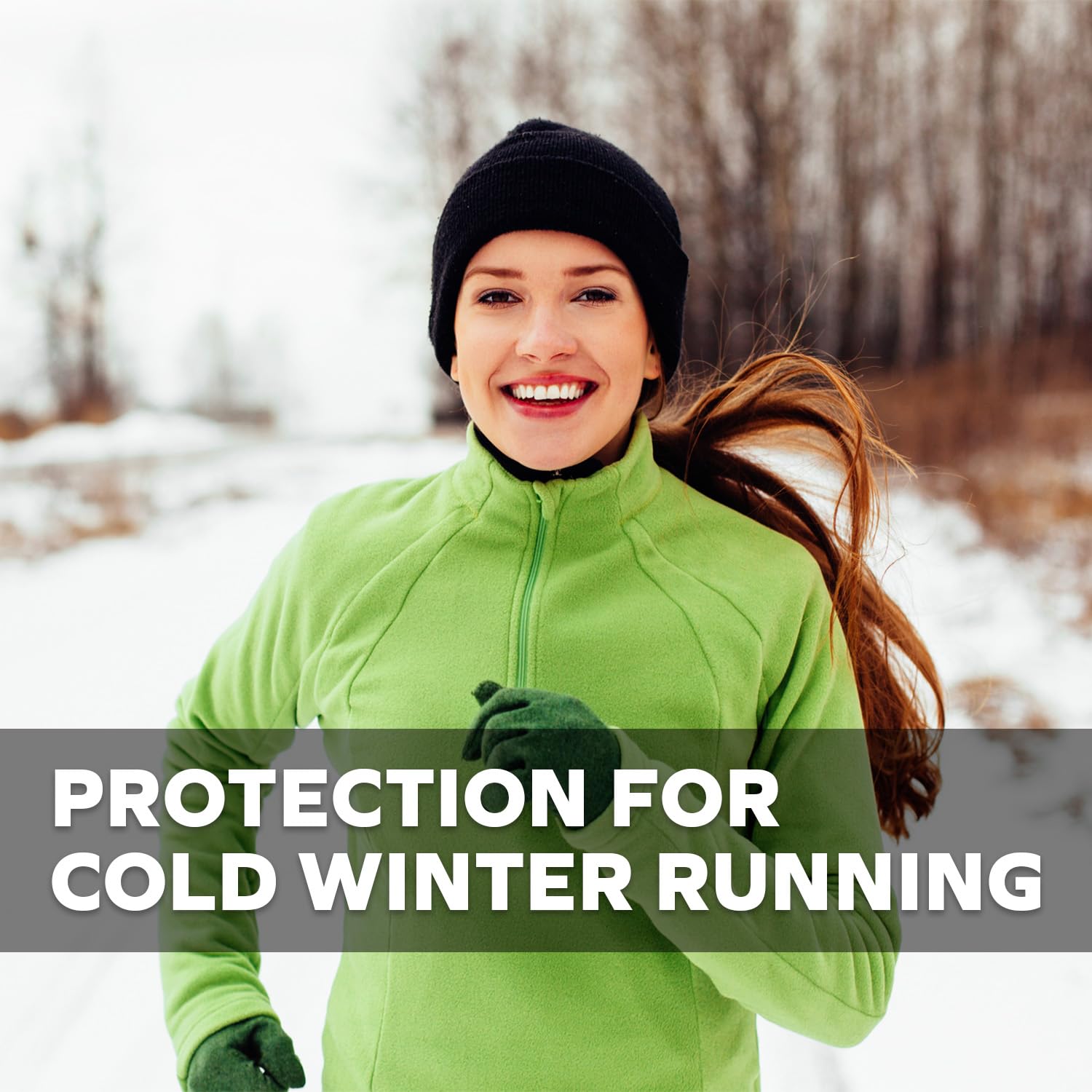 Lauzq Winter Fleece Ear Warmers Muffs Headband for Men Women Kids Ski Running Cycling