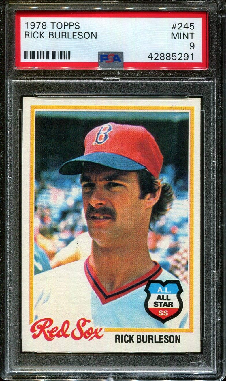 Amazon 1978 TOPPS 245 RICK BURLESON RED SOX PSA 9 B2223833 129 Collectibles Fine Art