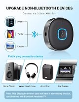 Mohard Car Bluetooth AUX Adapter 5.3 Receiver Mini Dual Connection 16H view 3