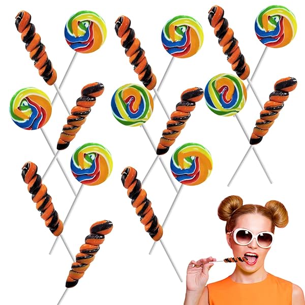 FRUIDLES HALLOWEEN SWIRL VARIETY LOLLIPOP, MIXED FRUIT FLAVOR, INDIVIDUALLY WRAPPED (24-PACK)