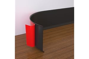 YUZZY Baseboard Molding Trim, 4 Inch(W) x 20 Feet(L) Flexible Self-Adhesive Vinyl Wall Base Cove Base, Peel and Stick Rubber Wall Base Moulding Trim (Black)