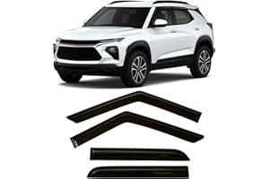 OLLTOZ 2021-2026 Tape-On Rain Guards for Chevrolet Chevy Trailblazer (Crossover) Side Window Visor Deflectors LS LT ACTIV RS Durable Tinted Shades 2022 2023 2024 2025