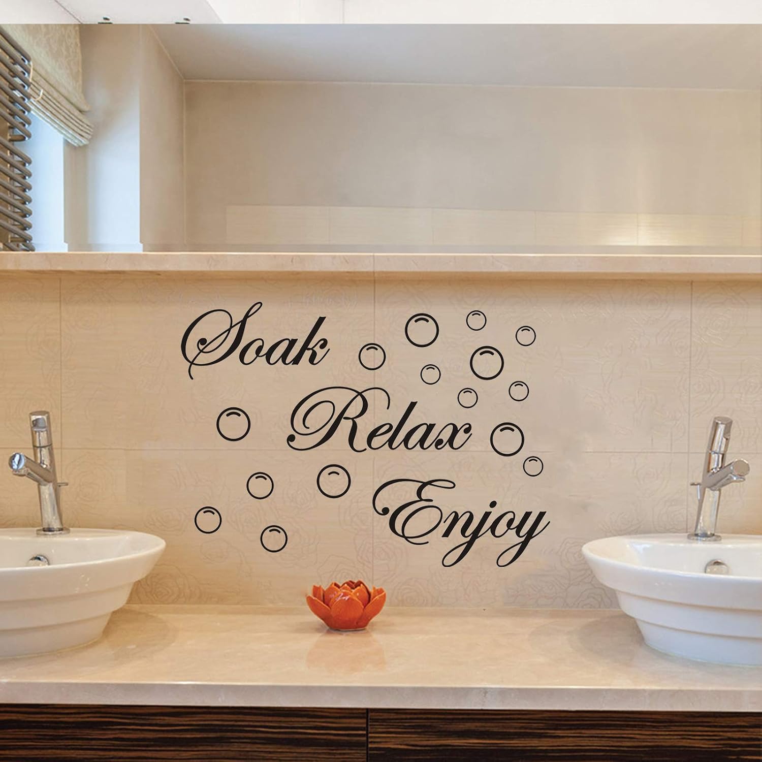 Quanyuchang Soak Relax Enjoy Wall Decal Vinyl Stickers - Image 5