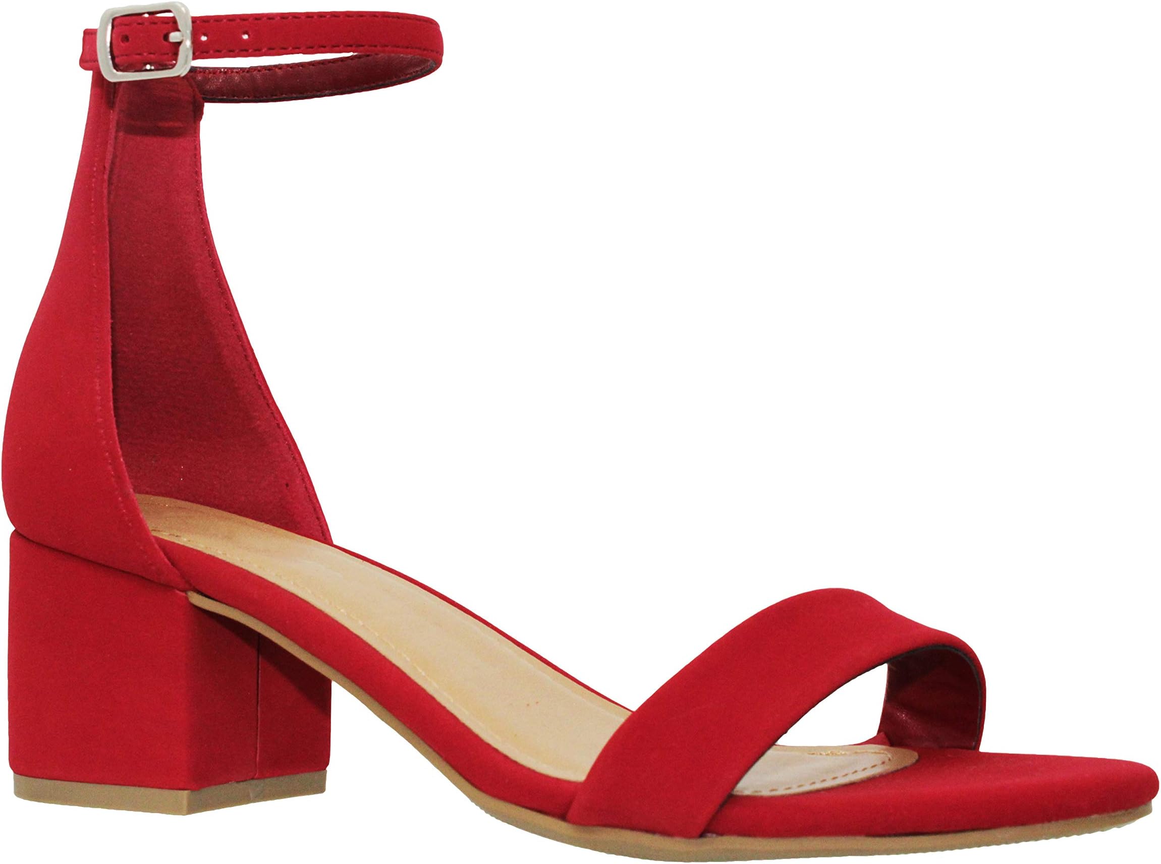 MVE Shoes Women's Chunky Block Heel Dress Sandal Over Toe & Ankle Wrap Strap, Lips Nb 6