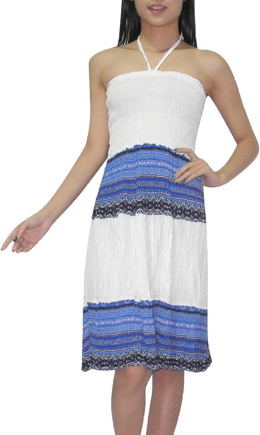 Womens Gathered Bodice Crinkle Summer Dress or Skirt at Amazon Women’s