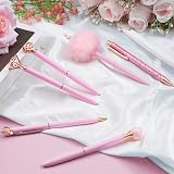 WEMATE 8Pcs Pink Ballpoint Pens Set Elegant 1.0mm Black Blue Ink view 2