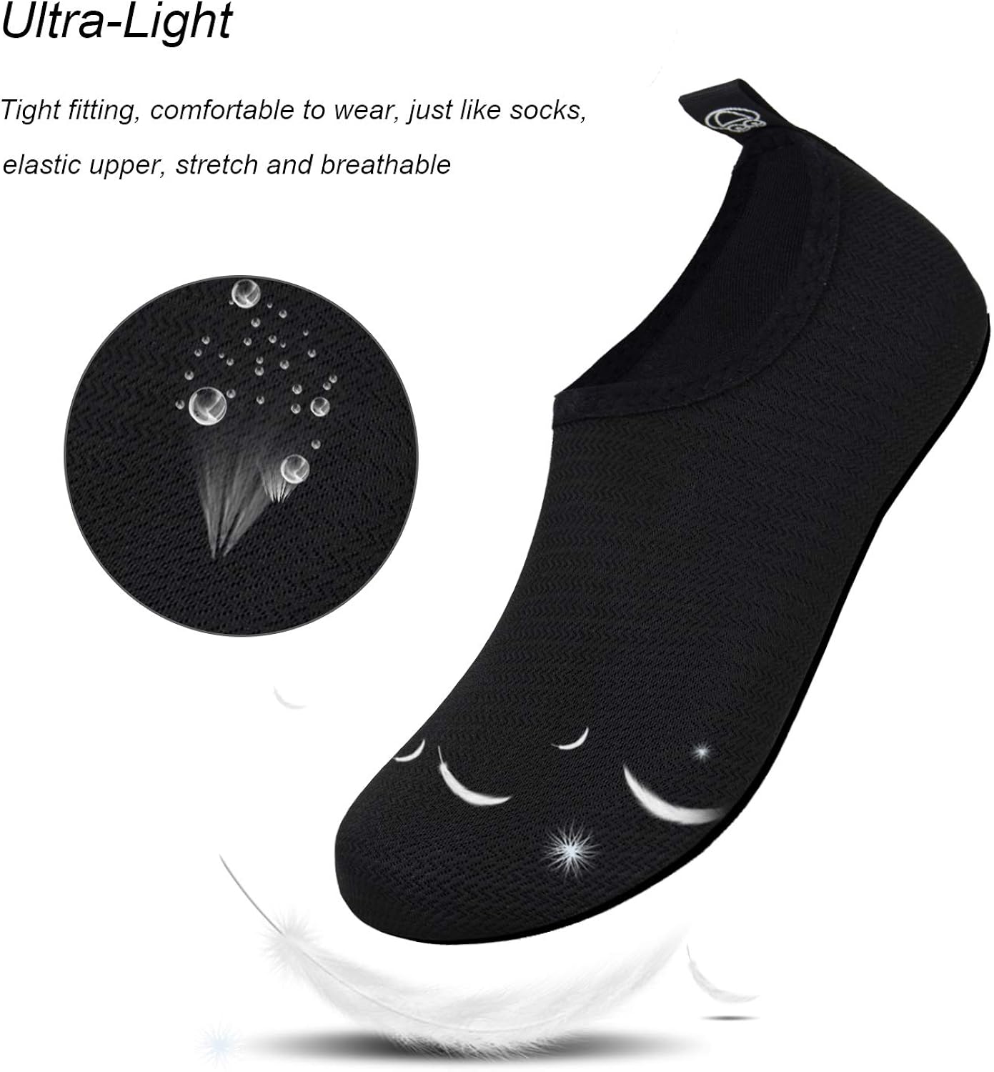  | Water Shoes for Womens Mens Barefoot Quick-Dry Aqua Socks for Beach Swim Surf Yoga Exercise New Translucent Color Soles | Water Shoes