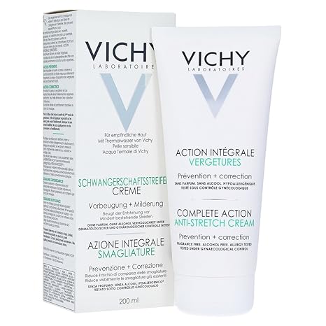 Vichy Schwangerschaftsstreifen-Creme Spar-Set 2x200ml. Beugt der Entstehung vor und mindert bestehende Streifen.