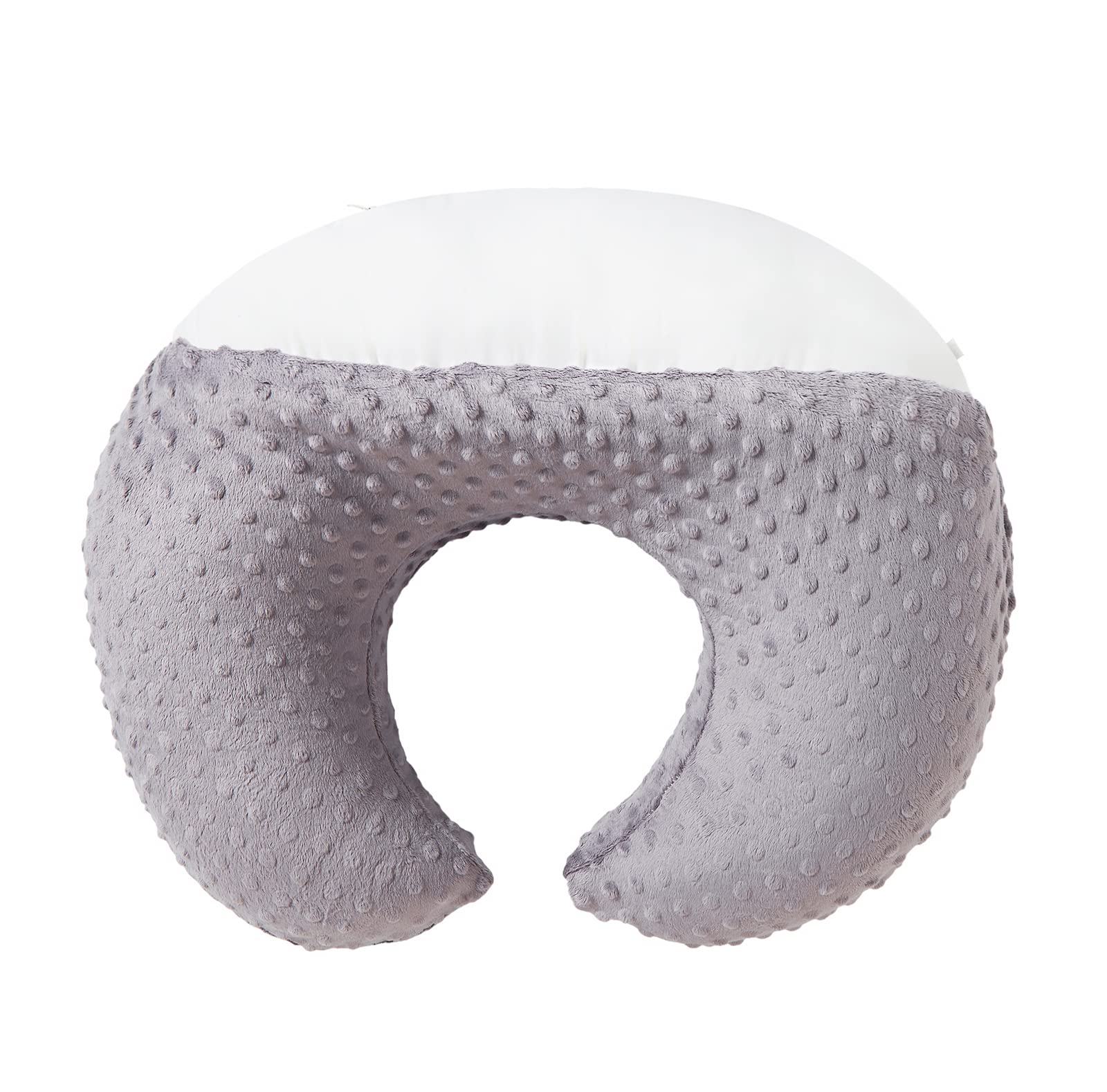 Photo 1 of DONOMILO Nursing Pillow and Positioner Breastfeeding and Bottle Feeding, Propping Baby, Tummy Time, Sitting Support, with Removable Polyester Cover, dots Fabric, for Baby Boy Baby Girl (Rose Gray)