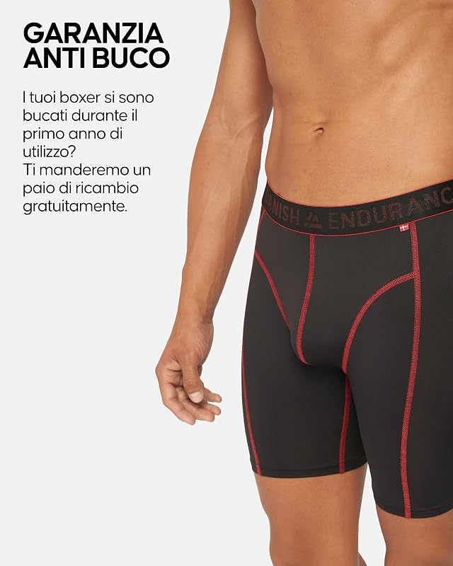 Boxer Uomo Sportivi, 6 Paia, Multicolore (3xnero, 1xNero/Rosso, 1xVerde/Viola, 1xBlu), XL — foto 4 di 6