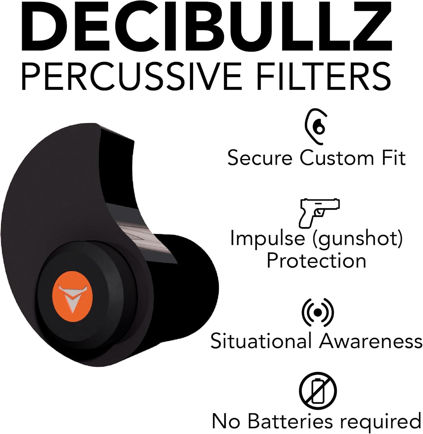 Decibullz - Custom Molded Percussive Filters, Custom Molded Hearing Protection : Sports & Outdoors