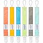 Babygoal Neutral Pacifier Clips, 6 Pack Pacifier Holder for Boys and Girls Fits Most Pacifier Styles & Baby Teething…