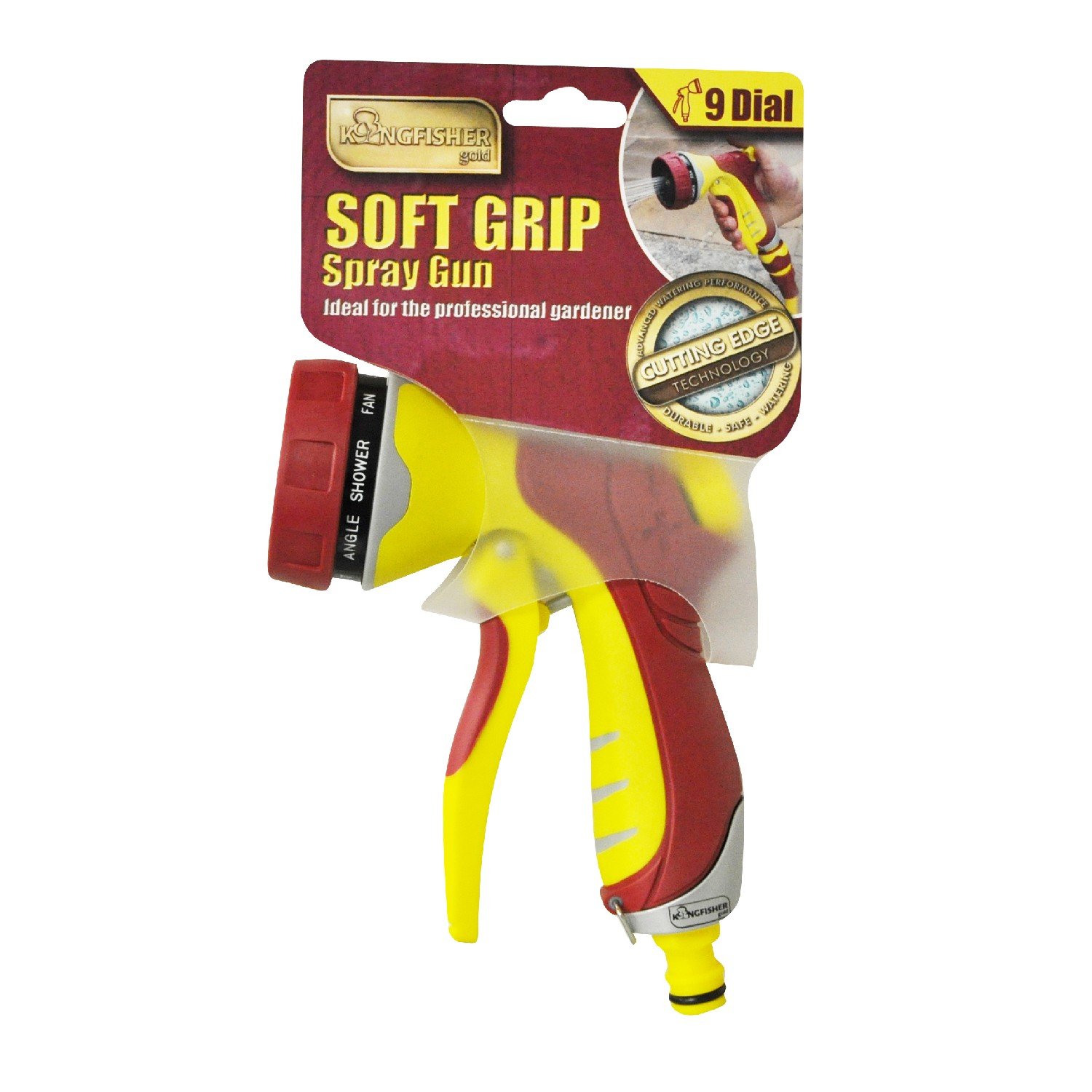 Kingfisher SG500 Pro Gold 9 Dial Soft-Grip Deluxe Spray Gun - Multi-Colour