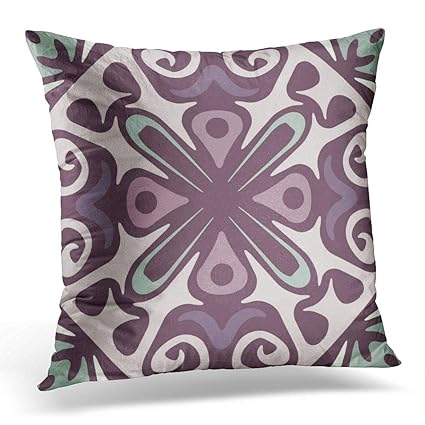 Amazon Com Fashion Lavender Purple Green Pattern Lilac Pillowcase