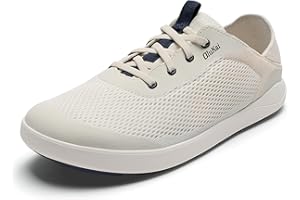 OLUKAI Moku Pae Men's Boat Shoes, Water Resistant & Breathable Mesh, Easy Slip On Design, Quick-Drying & Enhanced Traction, W