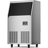 Coolski Commercial Ice Maker Machine, 150LBS/24H Under Counter Ice Maker with 35LBS Ice Storage,Stainless Steel Freestanding Ice Maker for Restaurant, Home, Bar, Office, Party, Outdoor Activities