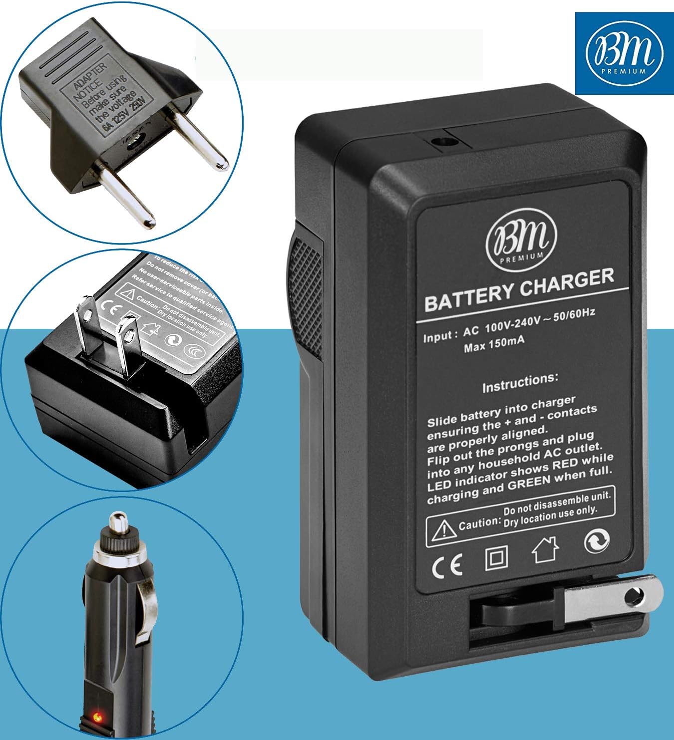 BM Premium 2-Pack of NP-FV100 Batteries and Battery Charger for Sony FDR-AX53 HDR-CX455/B HDR-CX675/B HDR-CX220 HDR-CX230 HDR-CX260V HDR-CX290 HDR-CX330 HDR-CX380 HDR-CX430V HDR-CX580V HDR-CX760V HDR-CX900 HDR-PJ230 HDR-PJ260V HDR-PJ340 HDR-PJ380 HDR-PJ430V HDR-PJ540 HDR-PJ580V HDR-PJ650V HDR-PJ670/B HDR-PJ710V HDR-PJ760V HDR-PV790V HDR-PJ810 HDR-TD30V 