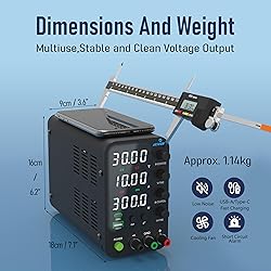 Jesverty DC Power Supply Variable, 0-32V 0-10A