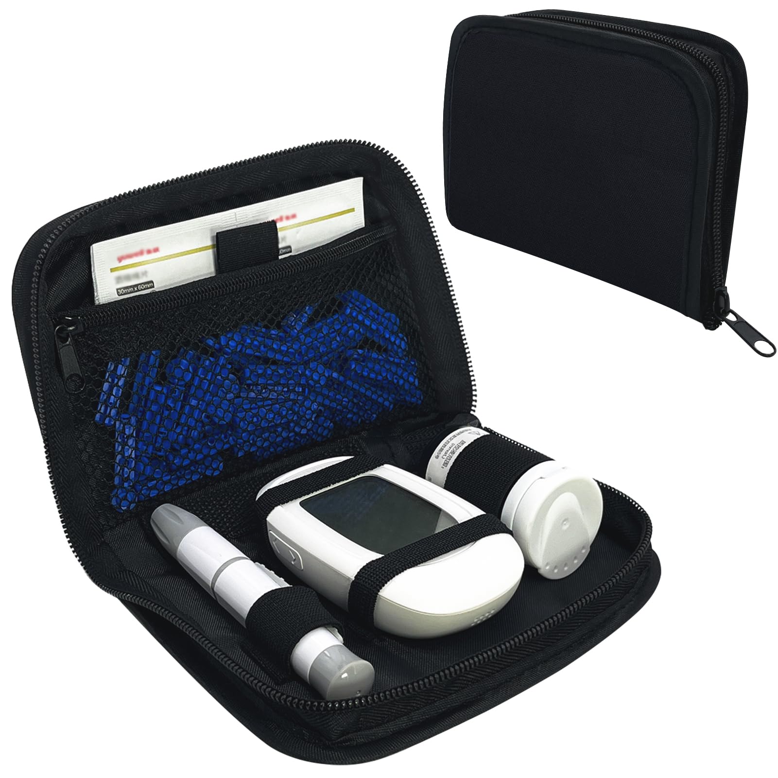 ICIMBI Diabetes Supply Case, Diabetic Organizer Carrying Case Kit, Portable Diabetes Testing Kit Case, Blood Glucose Meter Storage Bag