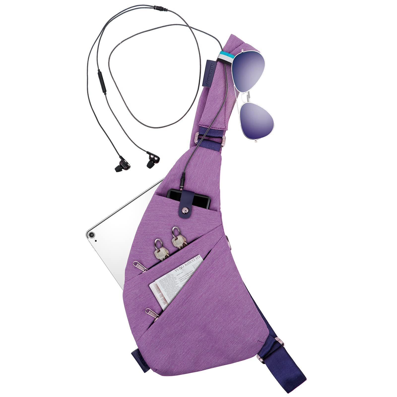 Sling Crossbody Bags Trendy Travel Anti Theft Safe Purse Bags for Women Men Waterproof