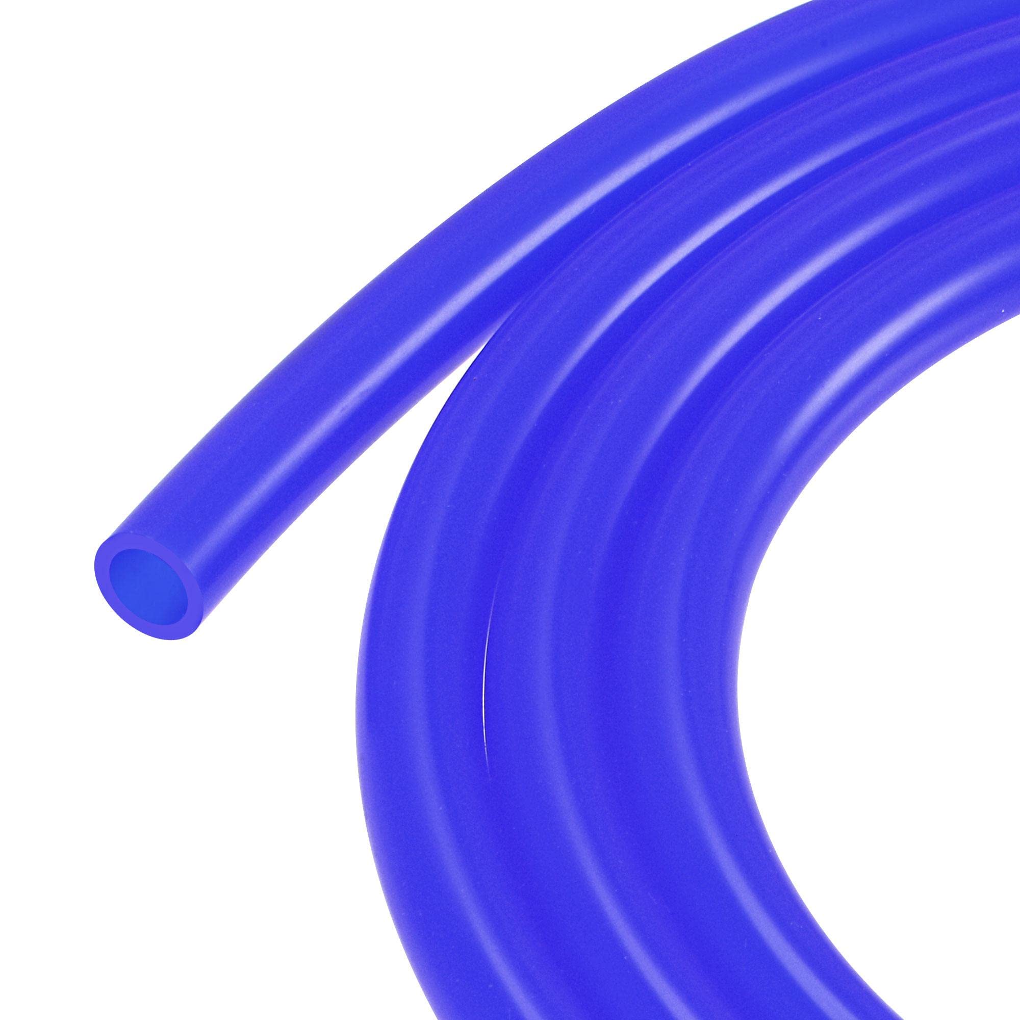 sourcing map Silicone Tubing Hose 9mm ID 12mm OD 8ft Blue High Temperature for Water Hose Air Tube