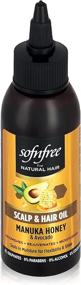 SOF N' FREE Scalp Hair Oil Manuka Honey Avocado Hair Growth Dry Scalp 100ml view 1
