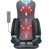 COMFIER Shiatsu Neck & Back Massager with Heat, Full Back Coverage Massage Chair Pad with 4D Kneading & Adjustable Neck Nodes, Waist & Hip Compression, for Home Office Use