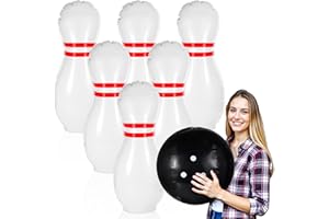 wutfuooo Giant Inflatable Bowling Set，One 15 Inches Ball with Six 23 Inches Pins