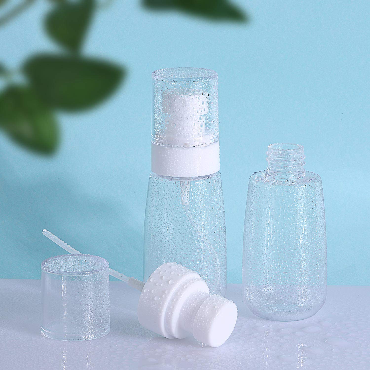 6 Packs Empty Spray Bottles, 2oz /60ml Travel Fine Clear Mist Bottle Small Refillable Cosmetic Sprayer for Essential Oils Skincare Lotion Perfume : Beauty