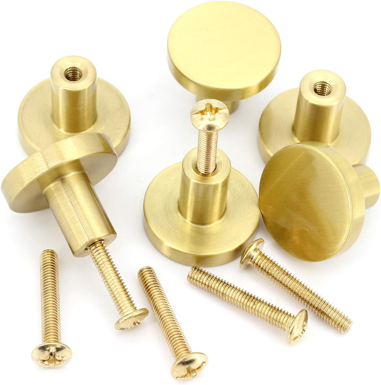 Solid Brass Round Cabinet Knobs - Image 3