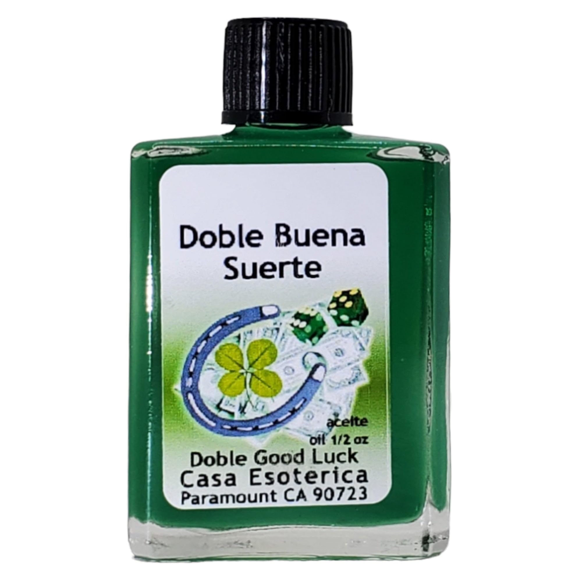 Photo 1 of MAGICK SPACE Double Good Luck Oil (Doble Buena Suerte Aceite) Double Good Luck Oil- Increase Fortune - Attract Positive Energy & Abundance-0.5 FL OZ (1 PACK)