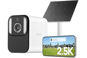 Anona Lucio 2.5K Security Camera Outdoor Battery Wireless with Solar Powered, Color Night Vision & 138° FOV, Multi-Object Detection, No Hub Needed, Two-Way Audio, IP67