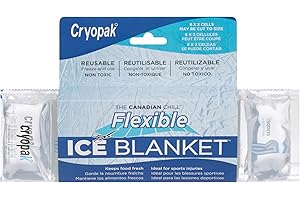 Cryopak Flexible Reusable Ice Packs for Cooler, Cold Therapy or Lunch Boxes, Alternative to Ice Cube Trays and Cut to Size Fi