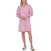 Stella Parker Womens Off Shoulder Balloon Sleeve Midi Dress