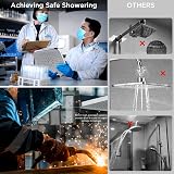 FORIOUS Thermostatic Shower Mixer Set Stainless Steel Bar Rainfall 25cm view 8