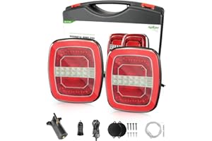 Agrieyes Wireless Trailer Lights for Big Trucks, USB-C Rechargeable Magnetic Trailer Light for Towing with Warning Mode, Portable LED Tow Lights Kit for Trucks Boat RV