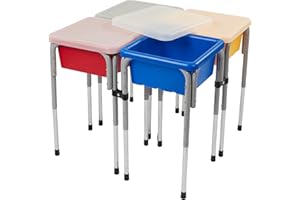 Back2School Express Quad Sensory Tables with Lids, Adjustable Table, Primary