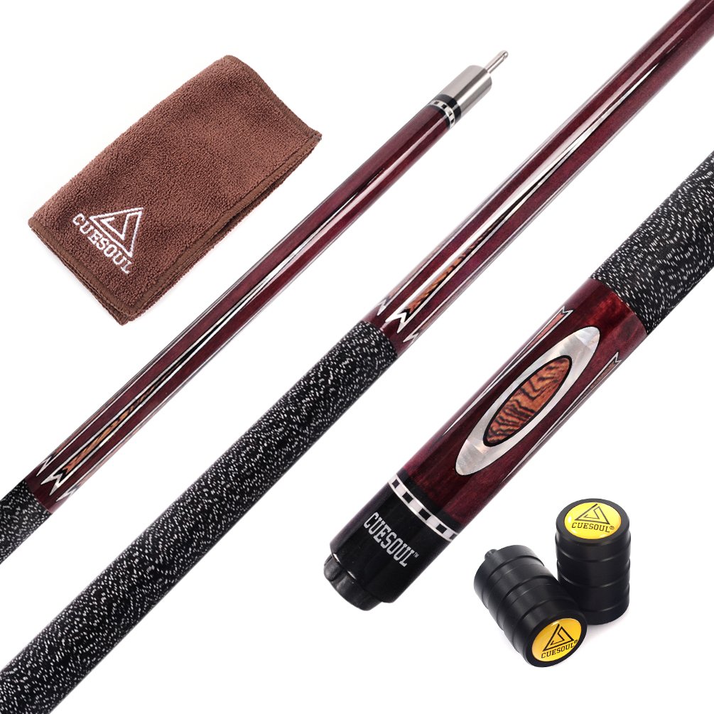CUESOUL 58 Inch Hardwood Canadian Pool Cue 19-21oz Billiard Cue Stick with Irish Wrap (CSPC012)