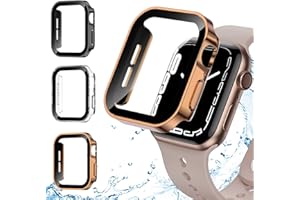 Singiuzoo [3Pack] Hard PC Case Compatible with Apple Watch 40mm Seires SE 6 5 4 with Tempered Glass Screen Protector, Ultra-T