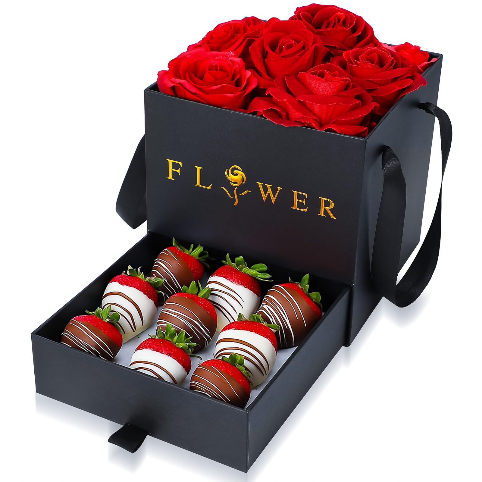 Photo 1 of Roowest 1 Pack Valentine's Day Heart Boxes for Flowers Square Surprise Flower Box, Double Layer Rose Heart Gift Box for Wedding Birthday Bridesmaid Arrangements