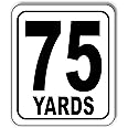 75 YARDS Distance Marker Running Race 5k Marathon Aluminum Composite Outdoor Sign 8.5" x10"