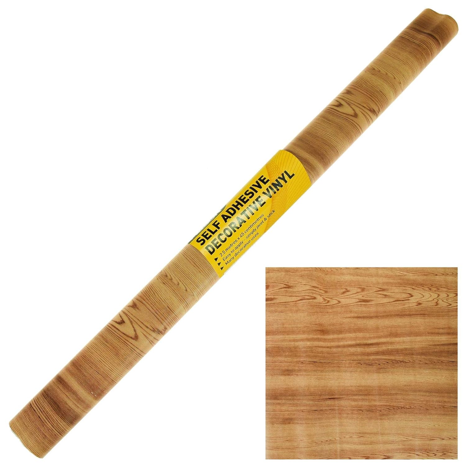 ASAB Wooden Flooring Self Adhesive Decorative Vinyl Roll 2.5m x 45cm