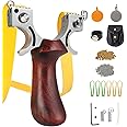 RCZZSUWE Slingshot, Hunting Sling Shot Set for Adults, Professional Stainless Steel Tactical Slingshots, High Velocity Catapult with Ammo Balls, Rubber Bands, Ammo Pouch, Target
