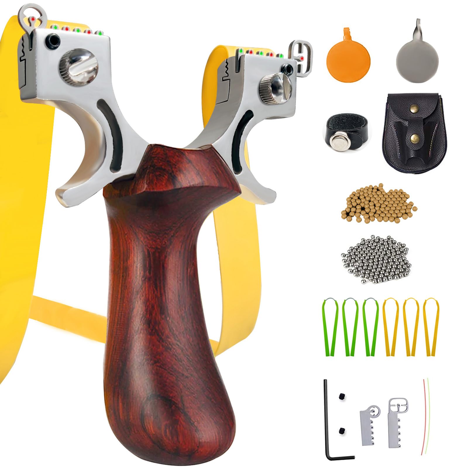 thumbnail interactive-video image 1 of Tactical Stainless Steel Slingshot Set For Hunting – Professional Adult Sling Shot 1 of 2